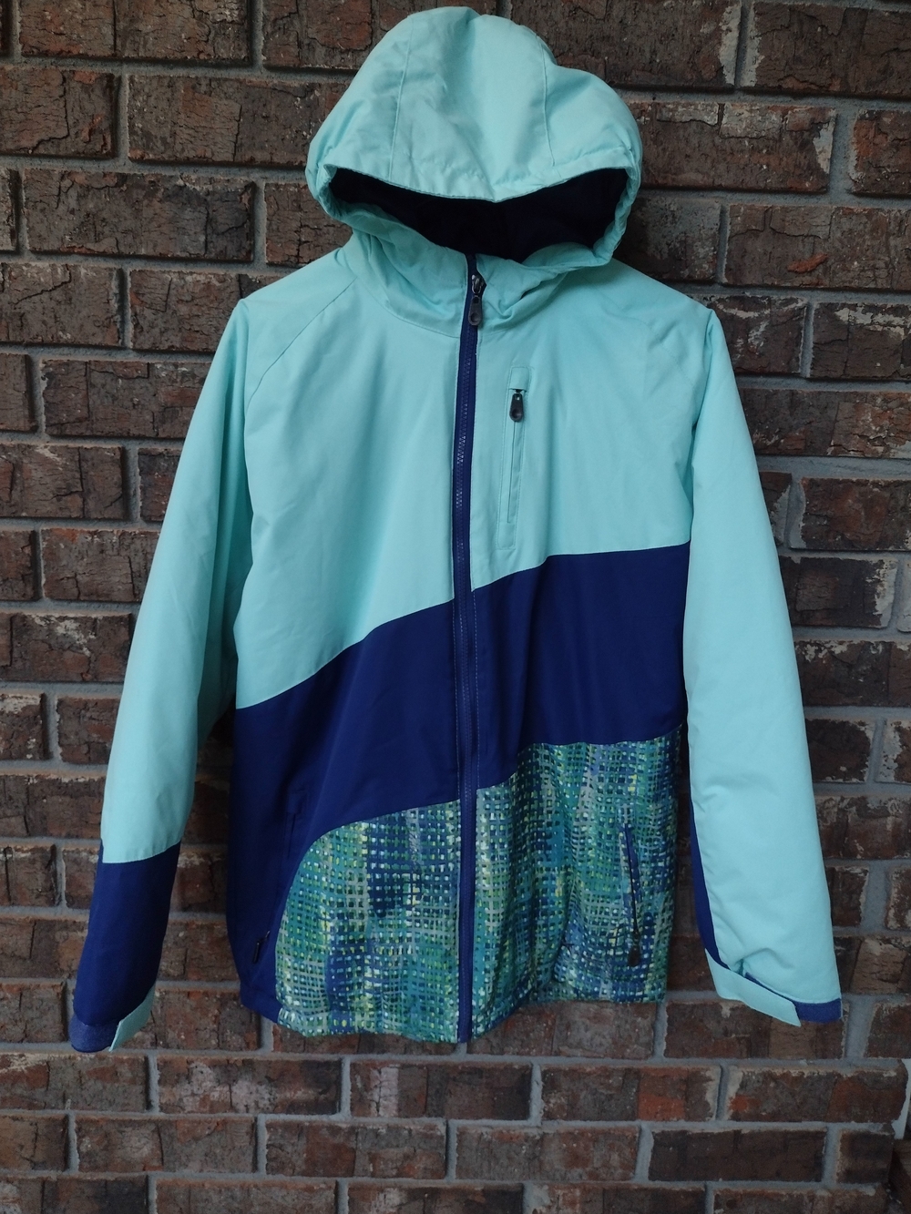 Arctix K5 Winter Coat Youth Girls XL Hooded Insulated Blue Tri Color Snow Ski